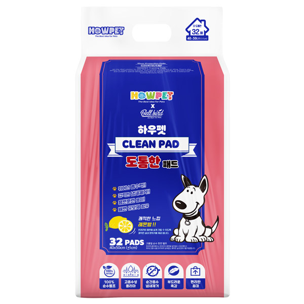 하우펫 - 도톰한 패드(레몬향) 32매 x 5개 묶음셋트