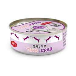 네츄럴코어 - 고양이 레드밋 참치캔 게살 80g