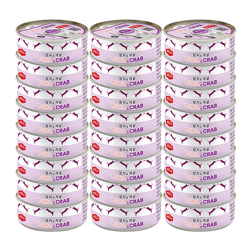 네츄럴코어 - 고양이 레드밋 참치캔 게살 80g - 1박스(총24개)