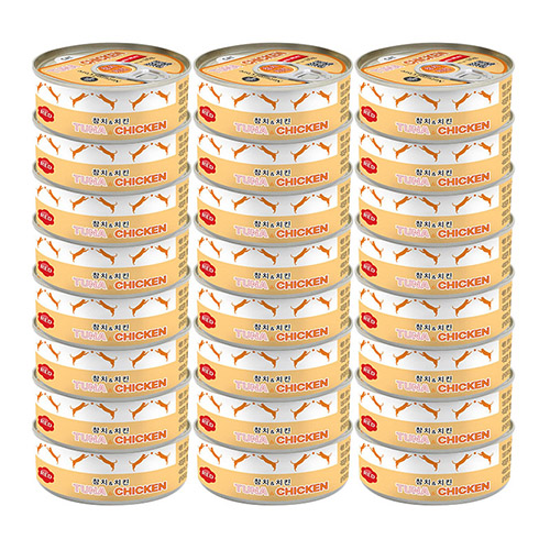 네츄럴코어 - 고양이 레드밋 참치캔 치킨 80g - 1박스(총24개)