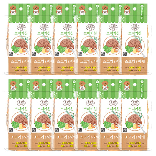 네츄럴코어 - 주식파우치 건강한화식 쁘띠키친 소고기&야채 85g  - 1박스(12개)