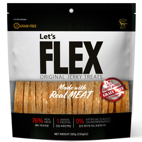 플렉스 -  닭고기 순살육포 슬라이스 500g