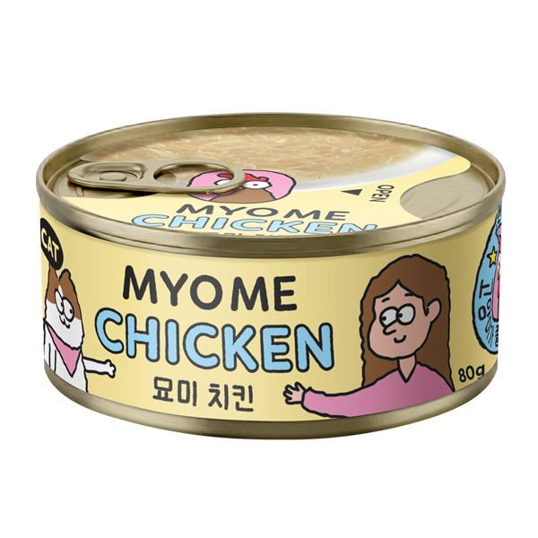 네츄럴코어 - 고양이 묘미 치킨캔 80g - 1박스(총24개)