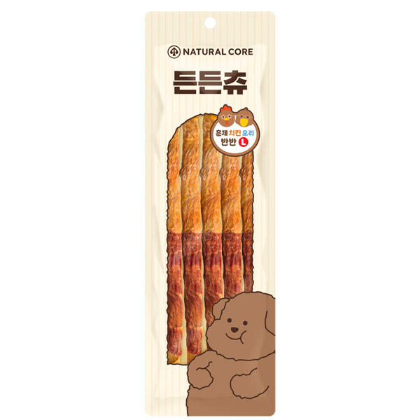 네츄럴코어 - 든든츄 훈제 치킨 오리 반반 L 5p